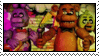 A stamp displaying the main cast of Five Nights At Freddy's 1.